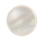 Cabochon plat rond - disco - 10 mm en nacre - Natural x1|raw }}