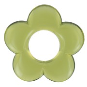Colgante de flor de 21 mm en resina transparente Oliva x1|raw }}
