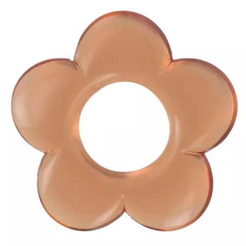 Colgante de flor de 21 mm en resina de topacio transparente x1