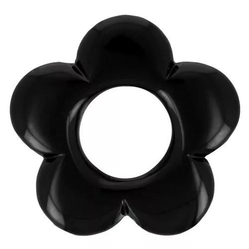 Colgante flor de resina opaca de 21 mm Negro x1