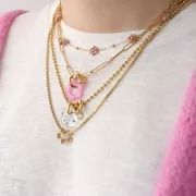 Colgante flor de resina opaca de 21 mm Negro x1