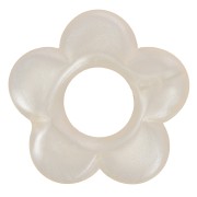 Colgante flor de resina opaca marfil 21 mm x1|raw }}