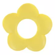 amarillo - Colgante Flor de 21 mm en resina transparente amarilla mate x1 Colgante Flor de 21 mm en resina transparente amarilla mate x1