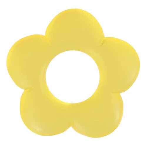 Colgante Flor de 21 mm en resina transparente amarilla mate x1