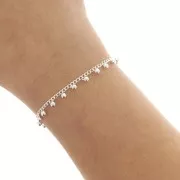 Cadena Rombo con bolitas 4,9 mm - Plateado x50cm