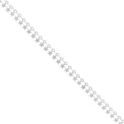 Cadena de fantasía con pequeñas estrellas 7 mm - Plata x50cm