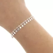 Cadena de fantasía con pequeñas estrellas 7 mm - Plata x50cm