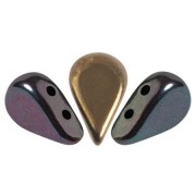 Cuentas de vidrio Amos® by Puca® 5x8 mm - Jet Iris Luster x10g