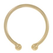 Anillo fino y ajustable con 2 bolitas - Talla 48 a 58 - Gold filled x1|raw }}