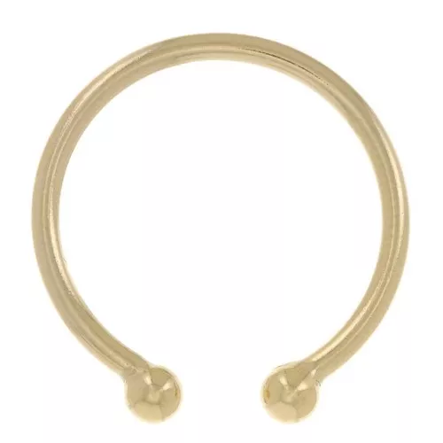 Anillo fino y ajustable con 2 bolitas - Talla 48 a 58 - Gold filled x1