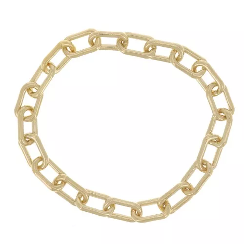 Anillo de cadena rectangular fina de 2,4 mm - Tamaño 53 - Gold filled x1