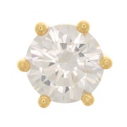 Colgante redondo con  óxido de zirconio 8 mm - Dorado - Cristal x1|raw }}