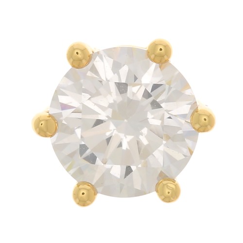 Colgante redondo con óxido de zirconio 8 mm - Dorado - Cristal x1