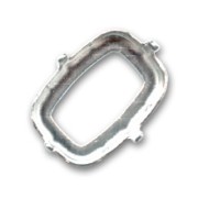 Engaste PureCrystal Classical Baguette 4565 18x13 mm plateado