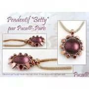 Cabujón de vidrio redondo de Puca® 25 mm - Pastel Light Sapphire x1