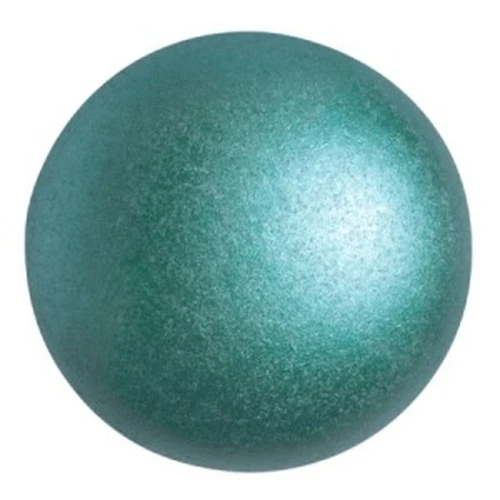 Cabujón de vidrio redondo de Puca® 25 mm - Pastel Emerald x1
