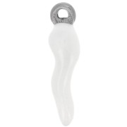 Charm de pimienta de resina epoxi de 17,5x4,5 mm - Acero inoxidable 304 - Blanco x1|raw }}