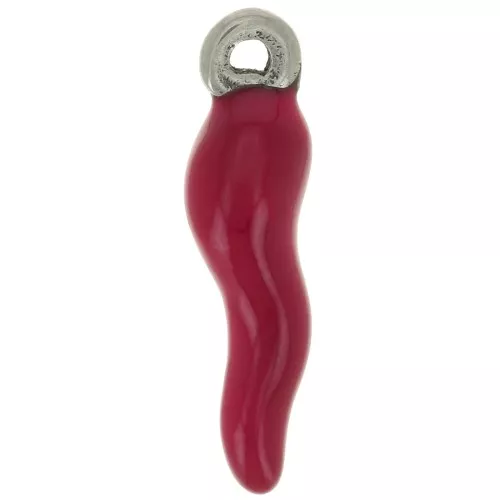 Charm de resina epoxi de 17,5x4,5 mm - Acero inoxidable 304 - Rojo oscuro x1