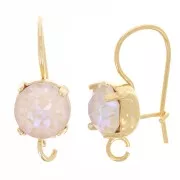 Ganchos de cabujón con anillo abierto 1028-1088 8 mm - Dorado oro fino x2