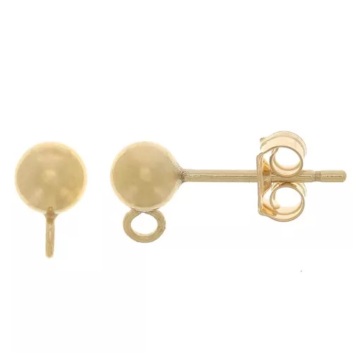Ganchos Pendientes de 4 mm - Gold filled x2