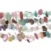 Mezcla de piedras preciosas e imitaciones de piedras 8 - 11 mm - Multicolor x80cm