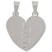 Colgante corazón separable 25x24 mm - Acero inoxidable 304 x1|raw }}