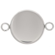 Entrepieza engastada para cabujón de base plana de 14 mm - Acero inoxidable 304L x1