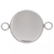Entrepieza engastada para cabujón de base plana de 14 mm - Acero inoxidable 304L x1