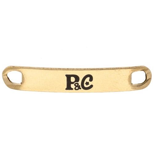 Separadores personalizados 30x5 mm con logotipo único - Acero inoxidable 304 Oro x100