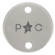 Separadores personalizados 12 mm con logotipo único - acero inoxidable 304 x100