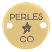 Separadores personalizados de 12 mm con logotipo complejo - Acero inoxidable dorado 304 x100