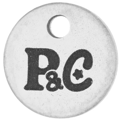 Charms personalizados de 12 mm con logotipo único - Acero inoxidable 304 x100