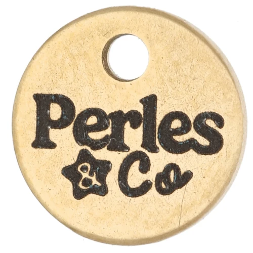 Charms personalizados de 12 mm con logotipo complejo - Acero inoxidable dorado 304 x100