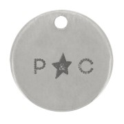 Charms personalizados de 10 mm con logotipo único - Acero inoxidable 304 x100