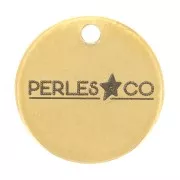 Charms personalizados de 10 mm con logotipo complejo - Acero inoxidable dorado 304 x100
