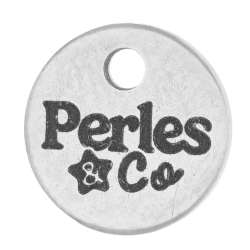 Charms personalizados de 8 mm con logotipo complejo - acero inoxidable 304 x100