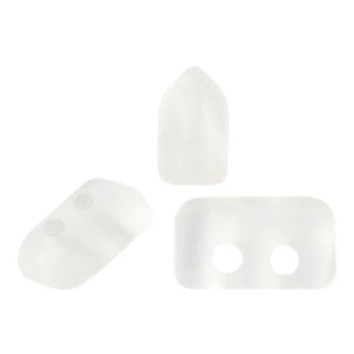 Cuentas de cristal Piros® de Puca® 2x5 mm - Crystal Mat x10g