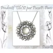 Cuentas de vidrio Paros® de Puca® 7x4 mm Full Vitrail  x10g