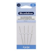 Agujas finas de ojo grande - Agujas para enfilar - Acero inoxidable x4