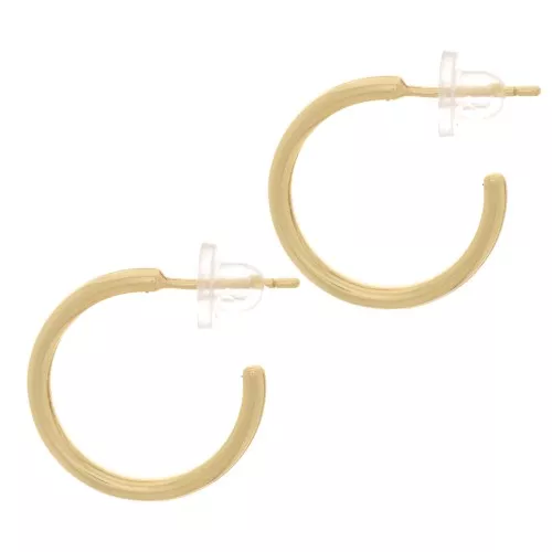 Aro abierto de 18 mm - chapado en oro de 3 micras x2