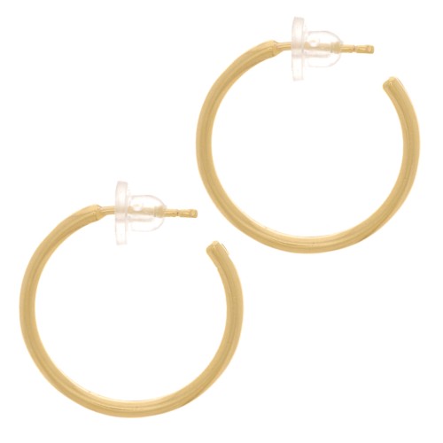Aros pendientes abiertas de 23 mm - 3 micras chapadas en oro x2