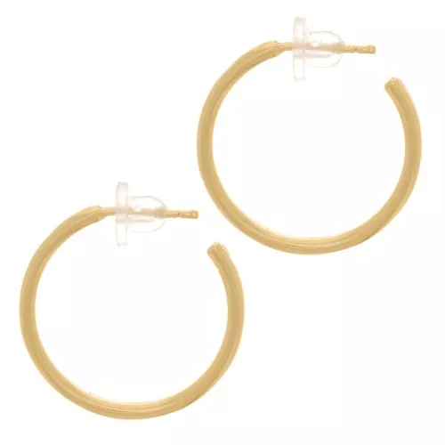 Aros pendientes abiertas de 23 mm - 3 micras chapadas en oro x2