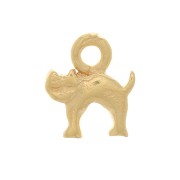 Mini encanto de gato 6x5,5 mm - 3 micras chapado en oro x1|raw }}
