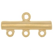 Entrepieza 3 filas 9x19 mm - 3 micras chapado en oro x1