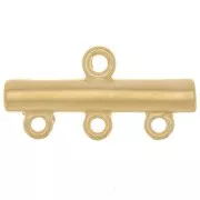 Entrepieza 3 filas 9x19 mm - 3 micras chapado en oro x1