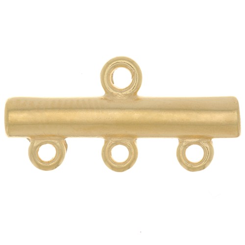 Entrepieza 3 filas 9x19 mm - 3 micras chapado en oro x1
