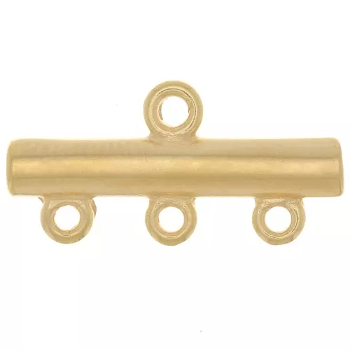 Entrepieza 3 filas 9x19 mm - 3 micras chapado en oro x1