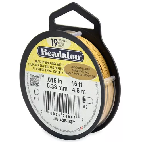 Alambre de 19 hilos de 0,38 mm - Dorado x4,6m