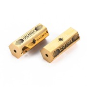 Cuenta cilíndrica con mensaje Dreamer 20x9 mm - Acero inoxidable 304 Dorado x1