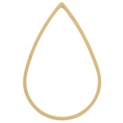 Anillos de montaje y tejido gota 26x17 mm - Acero inoxidable 316L Dorado x1